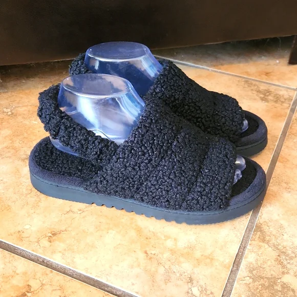 Sherpa Style Women's Slingback Slipper - Picture 1 of 6